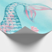 Waterverf Zeemeermin onder het Zee Cadeaupapier (Hoek)