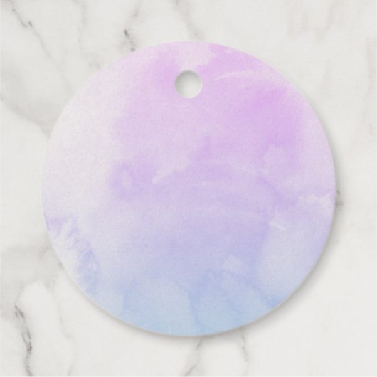 Waterverf Zeemeermin onder het Zee Dank u Bedankjes Labels (Achterkant)