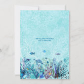 Waterverf zeemeermin onder het Zee verjaardagsfees Kaart (Achterkant)