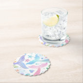 Waterverf Zeemeermin onder Zee Kartonnen Onderzetters (Insitu)