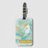 Waterverf Zeemeermin Persoonlijk Bagagelabel (Voorkant (verticaal))