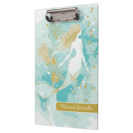 Waterverf Zeemeermin Persoonlijk Klembord (Links)