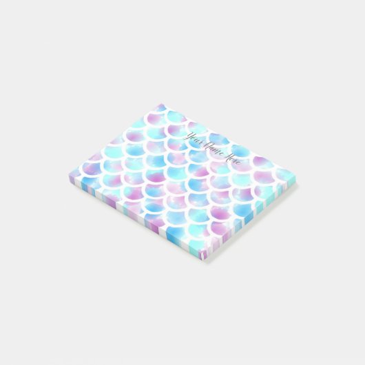 Waterverf Zeemeermin schaalt Post-it notities Post-it® Notes (Schuin)