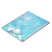 Waterverf Zeemeermin schaalt Zee Aangepast Notitieboek (Linkerzijde)