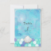 Waterverf Zeemeermin schaaltjes Tabelnummer partij Kaart (Voorkant)