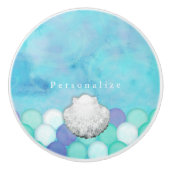 Waterverf zeemeermin schalen aangepaste dressoir k keramische knop (Voorkant)