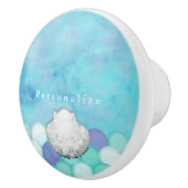 Waterverf zeemeermin schalen aangepaste dressoir k keramische knop (Rechts)