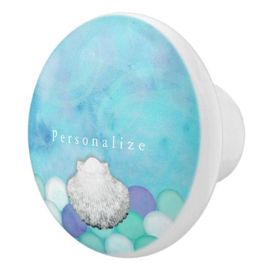 Waterverf zeemeermin schalen aangepaste dressoir k keramische knop (Rechts)