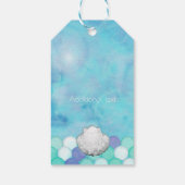 Waterverf Zeemeermin Schalen Verjaardagsfeestgunst Cadeaulabel (Achterkant)