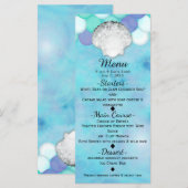 Waterverf zeemeermin schalen verjaardagsfeestje me menu (Voorkant / Achterkant)