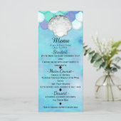 Waterverf zeemeermin schalen verjaardagsfeestje me menu (Staand voorkant)