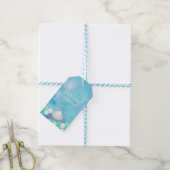 Waterverf Zeemeermin Schubben Verjaardagsfeest Fav Cadeaulabel (Met Touw)