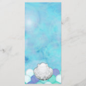 Waterverf Zeemeermin Schubben Verjaardagsfeest Men Menu (Achterkant)