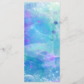 Waterverf zeemeermin staart verjaardagsfeestje op  menu (Achterkant)