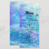 Waterverf zeemeermin staart verjaardagsfeestje op  menu (Voorkant / Achterkant)