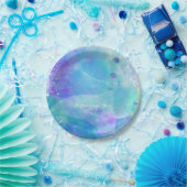 Waterverf zeemeermin staart verjaardagsfeestje op  papieren bordje (Feest)