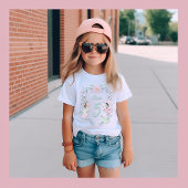 Waterverf Zeemeermin Verjaardagsnaam en Jaar T-Shi T-shirt