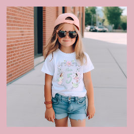 Waterverf Zeemeermin Verjaardagsnaam en Jaar T-Shi T-shirt