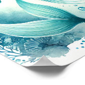 Waterverf Zeemeermin Wall Art Posters (Hoek)