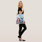 Waterverf Zeemeermin Zeeleven Mooie Cute Tote Bag (Op model)