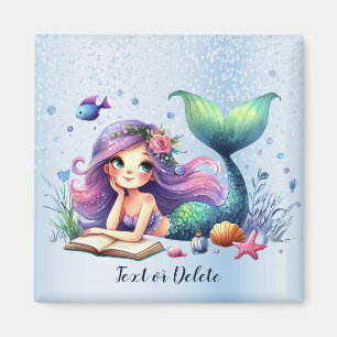 Waterverf Zeemeermin Zeeleven Schattig Mooie Magneet