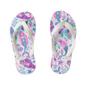 Waterverf Zeemeerminnen Zeeschelpen + Zeesterren Kinder Teenslippers (Voetbed)