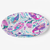 Waterverf Zeemeerminnen Zeeschelpen + Zeesterren V Papieren Bordje (Gekanteld)