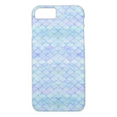 Waterverf Zeemeervis Schaalpatroon Blauw Paars Case-Mate iPhone Case (Achterkant)