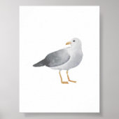 Waterverf zeemeeuw print (Voorkant)