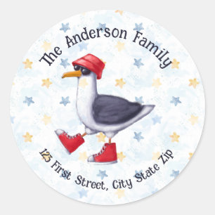 Waterverf Zeemijlstaartzeeoostzeevogel Ronde Sticker