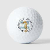 Waterverf Zeepaard Strand Kust Golfballen (Voorkant)