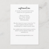 Waterverf zeepaardbruiloft informatiekaartje (Voorkant)