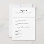 Waterverf zeepaardbruiloft RSVP kaartje (Voorkant)