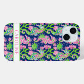 Waterverf Zeepaarden Monogram Case-Mate iPhone Case (Achterkant (horizontaal))