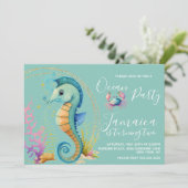 Waterverf Zeepaardenstransportpartij Kaart (Staand voorkant)