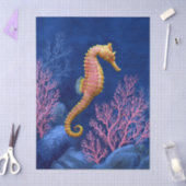 Waterverf Zeepaardje en Koraal Tissuepapier (Craft)