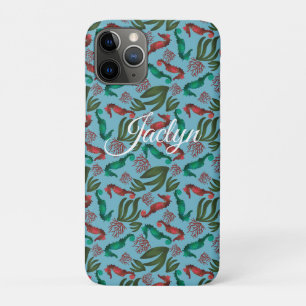 Waterverf Zeepaardje Nautilus Gepersonaliseerd Case-Mate iPhone Case