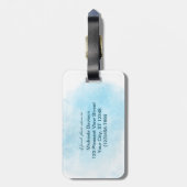 Waterverf Zeepaardje Oceaan Bagagelabel (Achterkant verticaal)