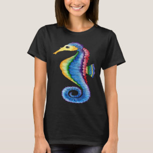 Waterverf Zeepaardje Ocean Aquarium Zee Dierlijke T-shirt