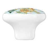 WATERVERF ZEEPAARDJE, STRAND, KUSTGEBIED KERAMISCHE KNOP (Zijkant)