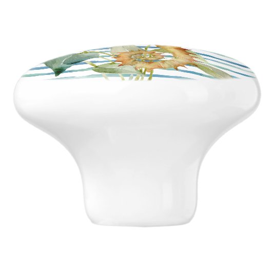 WATERVERF ZEEPAARDJE, STRAND, KUSTGEBIED KERAMISCHE KNOP (Zijkant)