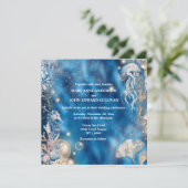 Waterverf zeepaardkoraalvis kaart (Staand voorkant)