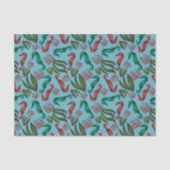 Waterverf zeepaardpatroon tissuepapier (Voorkant)