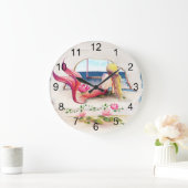 Waterverf Zeescape Mermaid Ocean Grote Klok (Huis)