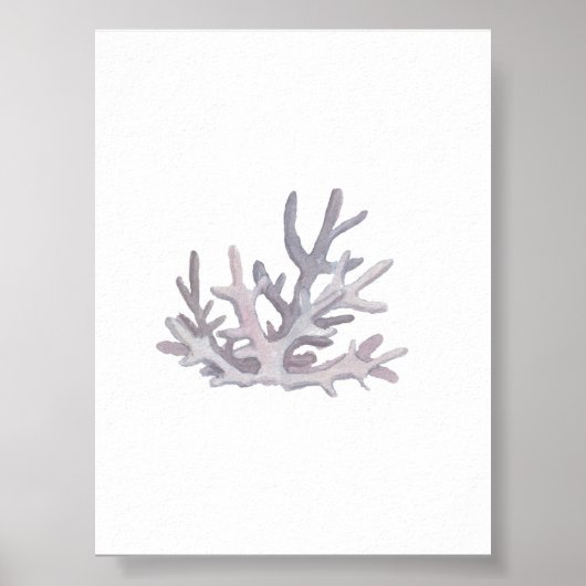 Waterverf zeeschelp print (Voorkant)