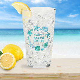 Waterverf Zeeschelpen en Starfish Beach House Glas