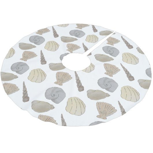 Waterverf zeeschelpen kerstboom rok (Gekanteld)