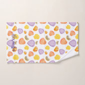 Waterverf Zeeschelpen met Naam Badhanddoek Set Bad Handdoek (Handdoek)