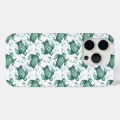 waterverf zeeschildpad groen blauw patroon dier Case-Mate iPhone case (Achterkant (horizontaal))