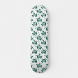 waterverf zeeschildpad groen blauw patroon dier persoonlijk skateboard